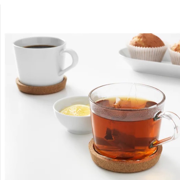 (4x) IKEA 365+ Cork Coaster 3 1/2" diameter Coffee Mug Cup Tea -4 Total Coasters - Picture 6 of 7